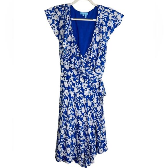 DRAPER JAMES RSVP Ruffle Wrap Dress Small - Picture 4 of 11